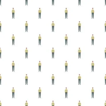 People pattern creating seamless human background illustration Stock Illustration