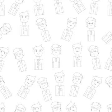 People pattern. Stock Illustration