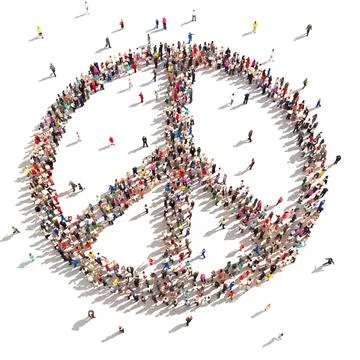 People of peace Illustrazione stock