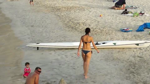 People at the peach Stock Footage 12553320