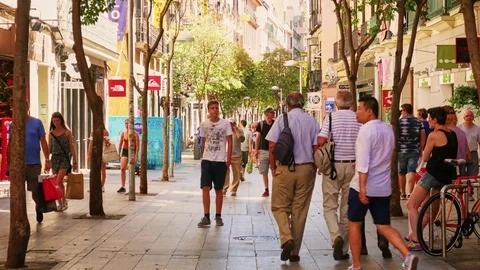 People in the pedestrian zone Stock-Footage 70072949