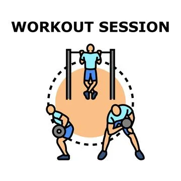 People performing diverse exercises during workout session イラスト素材
