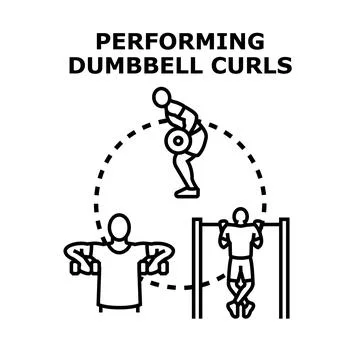 People performing various strength training exercises Stock Illustration