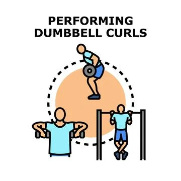 People performing various strength training exercises Stock Illustration
