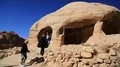 People in Petra - capital of kingdom of Nabateans in ancient times HD Footage