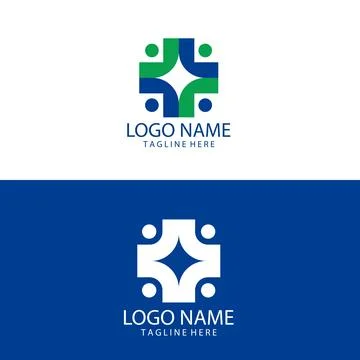 People Pharmacy Logo design vector Illustrazione stock