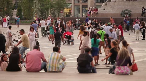 People on the Piazza Duomo Stock Footage 61571236