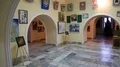 People in picture gallery inside Ratusha, Ivano-Frankivsk city, western Ukraine HD Footage