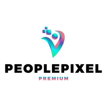 People Pixel Icon Vector Logo Template Illustration Design Stock Illustration