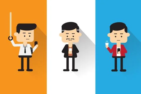 People play Mobile Stock Illustration