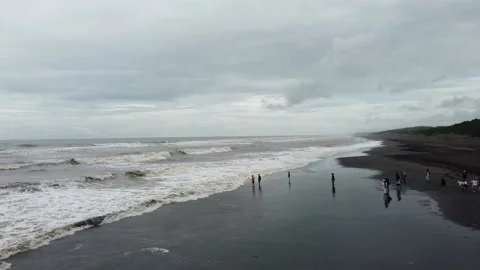 People Playing on the Beach Video stock 234527630