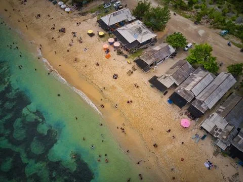People playing on the beach Fotos Stock