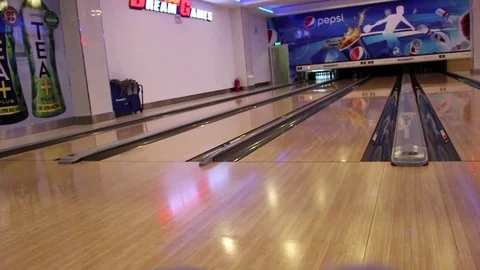 People playing bowling Stock Footage 78252439