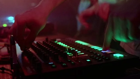 People playing electronic music instruments in a club in Milan 스톡 동영상 125423655