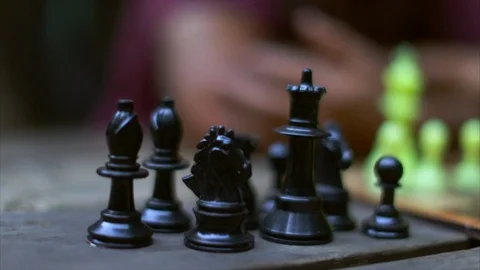 People playing a game of chess. Stock Footage 88406789