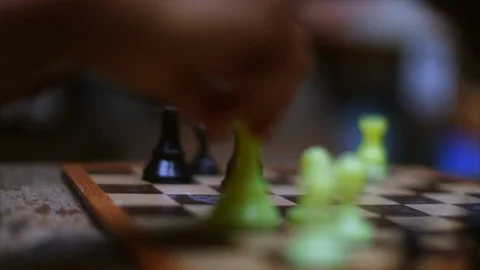 People playing a game of chess. Stock Footage 88406804
