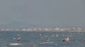 People playing games and swimming in Adriatic sea, Rimini, Italy, HD Footage
