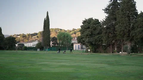 People playing golf in the distance Video stock 270792011
