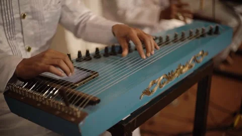 People playing kacapi musical instruments Stock Footage 302993550