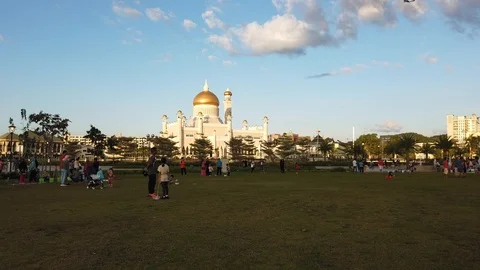 People playing kites and bubbles Video stock 100941912