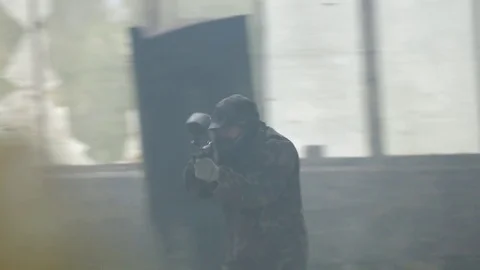 People Playing Paintball Stock Footage 72184864