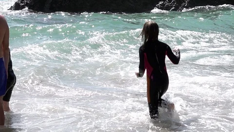 People playing in the sea Stock Footage 94407147