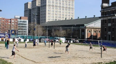 People Playing Volleyball Stock Footage 7740795
