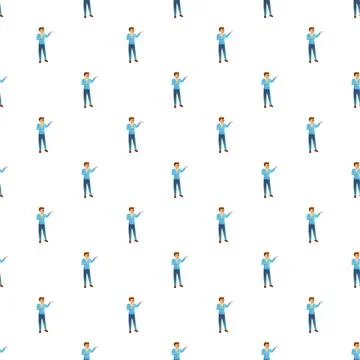 People pointing gesture seamless pattern background イラスト素材