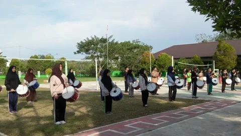 People practicing drum band Stock Footage 219013922