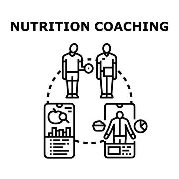 People practicing nutrition coaching and health monitoring Ilustración de archivo