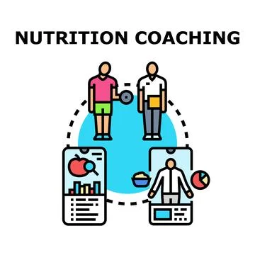 People practicing nutrition coaching and health monitoring Ilustración de archivo