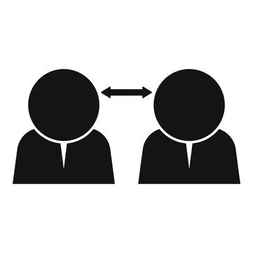 People prevention icon simple vector. Risk social distance Illustration