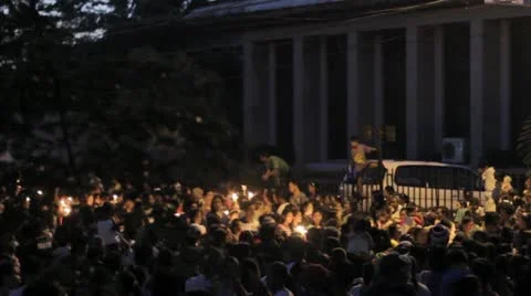 People In Procession Video stock 10910864