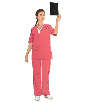 People professions vector illustration. A worker in the field of medicine Stock Illustration
