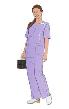 People professions vector illustration. A worker in the field of medicine 스톡 일러스트