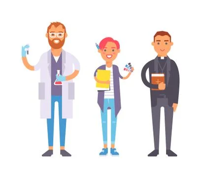 People professions vector set Stock Illustration