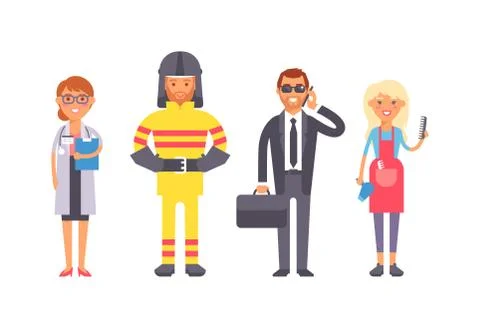 People professions vector set Stock Illustration