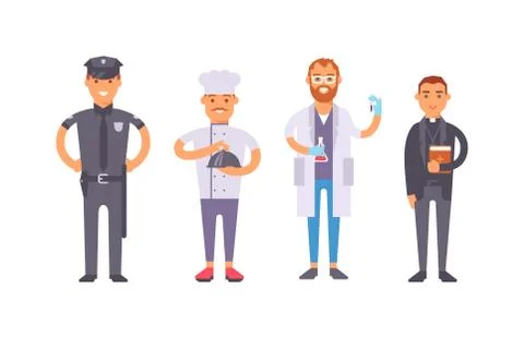 People professions vector set Stock Illustration