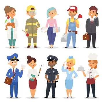 People professions vector set Stock Illustration