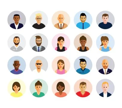 People profiles Stock Illustration