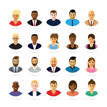 People profiles Stock Illustration