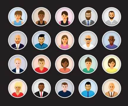 People profiles Stock Illustration