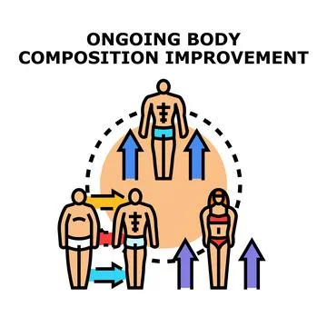 People progressing to improved body composition and healthy lifestyle Ilustración de archivo