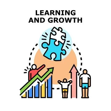 People progressing with learning and personal growth development Stock Illustration