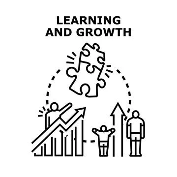 People progressing with learning and personal growth development Stock Illustration