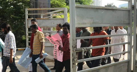 People Protest in India Stock Footage 288632343