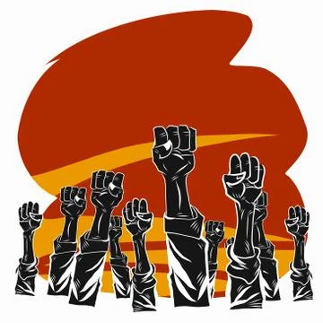 The people protesters vector image for Protest or revolution content. Stock Illustration