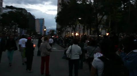 People protesting Video stock 42984859