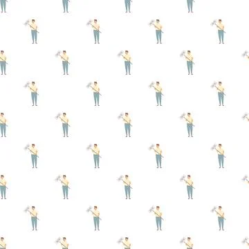 People protesting seamless pattern showing no war signs Illustrazione stock