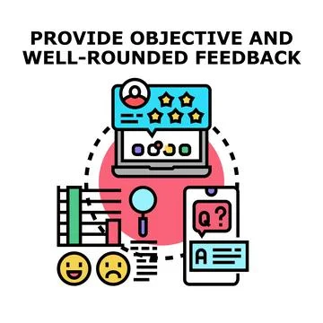 People providing objective well rounded business feedback Stock-Illustration